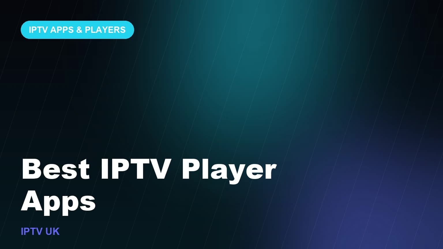 IPTV player app interface showing a channel list and on-demand library on a TV screen
