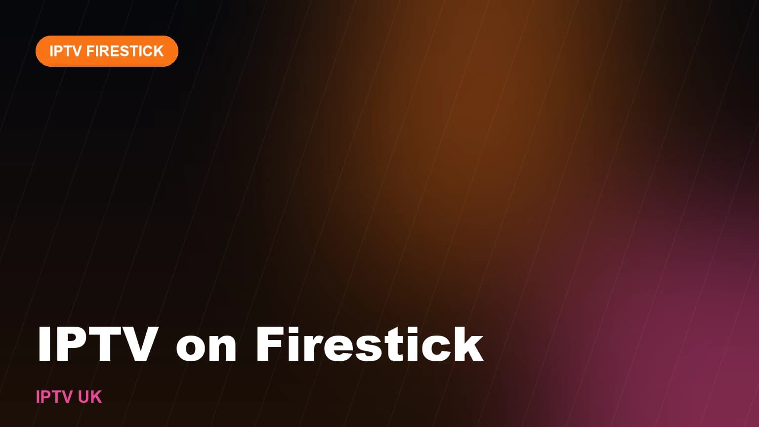 Amazon Fire TV Stick plugged into a television displaying an IPTV app menu