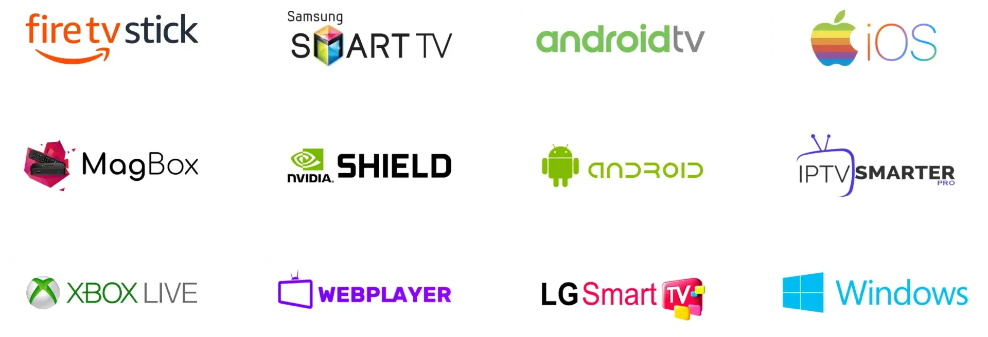 IPTV UK is compatible with Fire TV Stick, Samsung and LG Smart TV, Android TV, iOS, MagBox, Nvidia Shield, IPTV Smarters Pro, Xbox and Windows